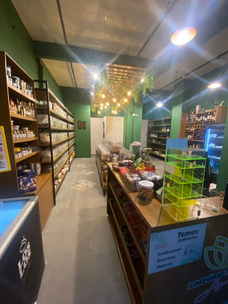 Grãos e temperos no empório